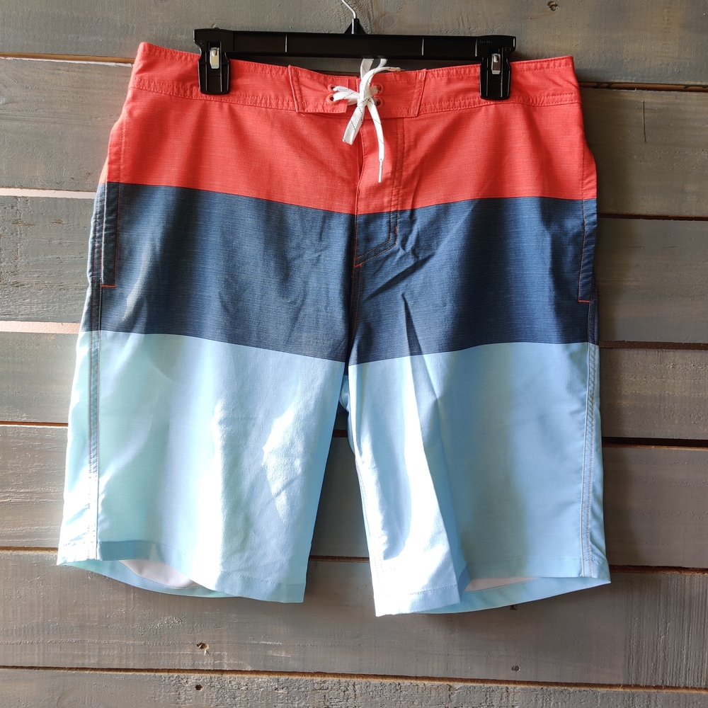 Goodfellow & Co Men's Coral and Blue Board Shorts, NWOT